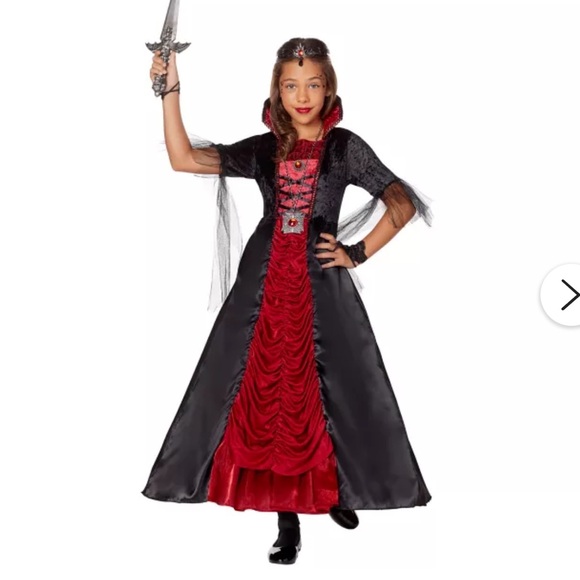 Spirit Halloween Royal Vampiress Dress Costume! Girls Size Medium! EUC! - Picture 9 of 11